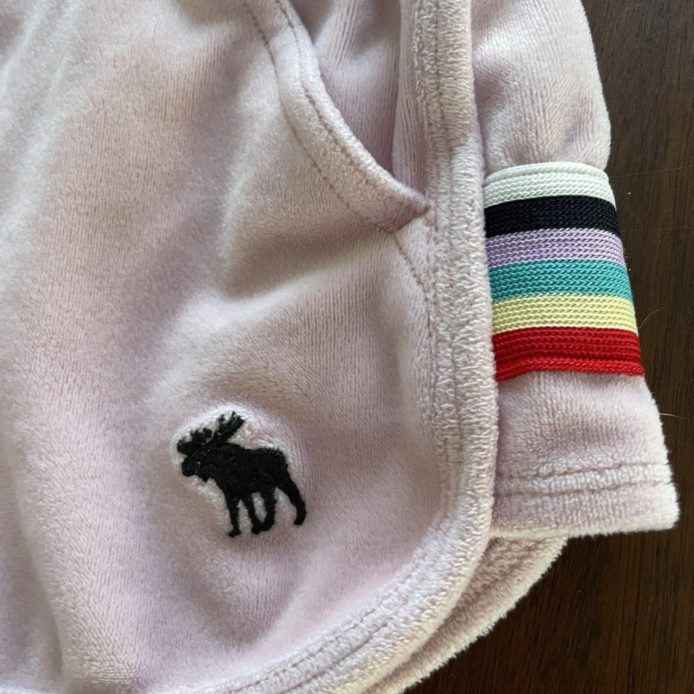 Abercrombie Kids Terry Pink‎ Shorts Moose 5/6 Rainbow Pull On Y2K